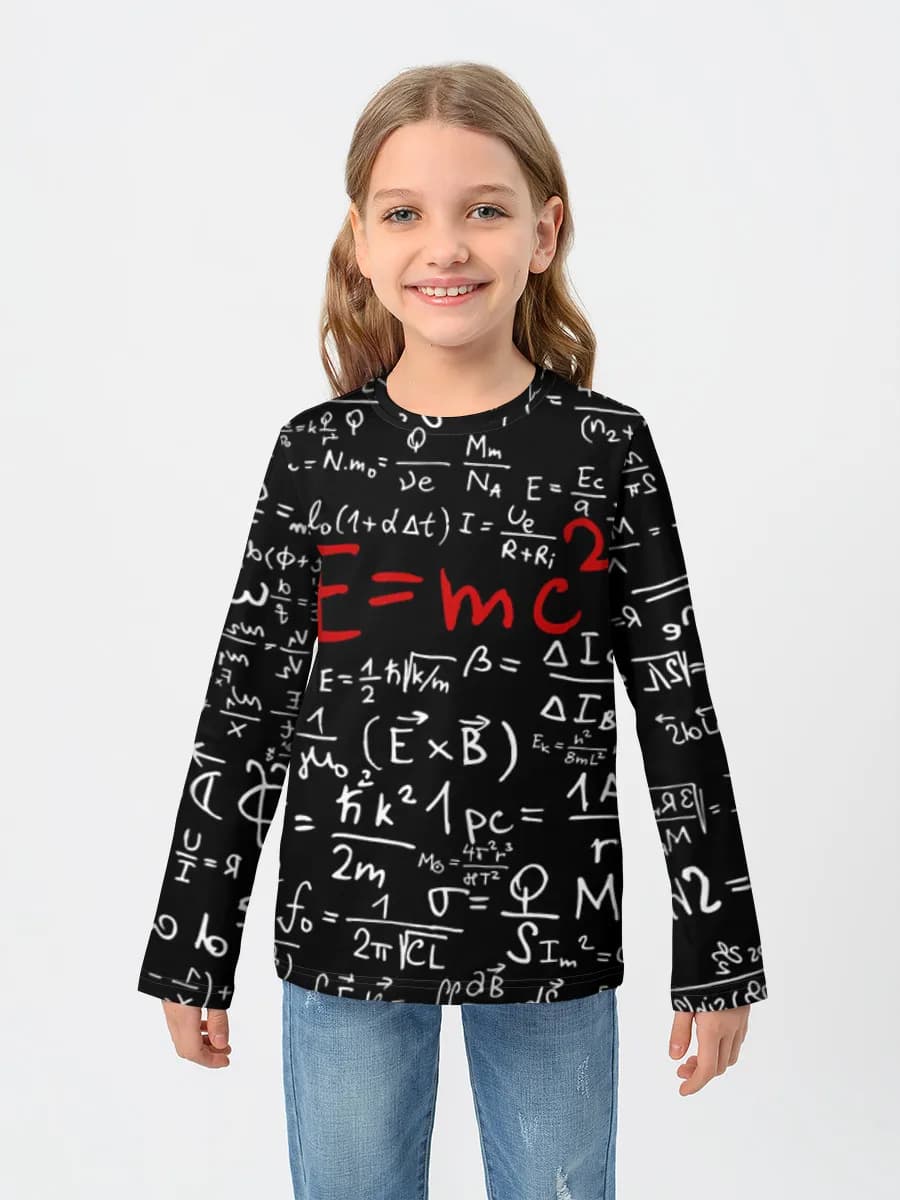Girls' cotton long sleeve shirt