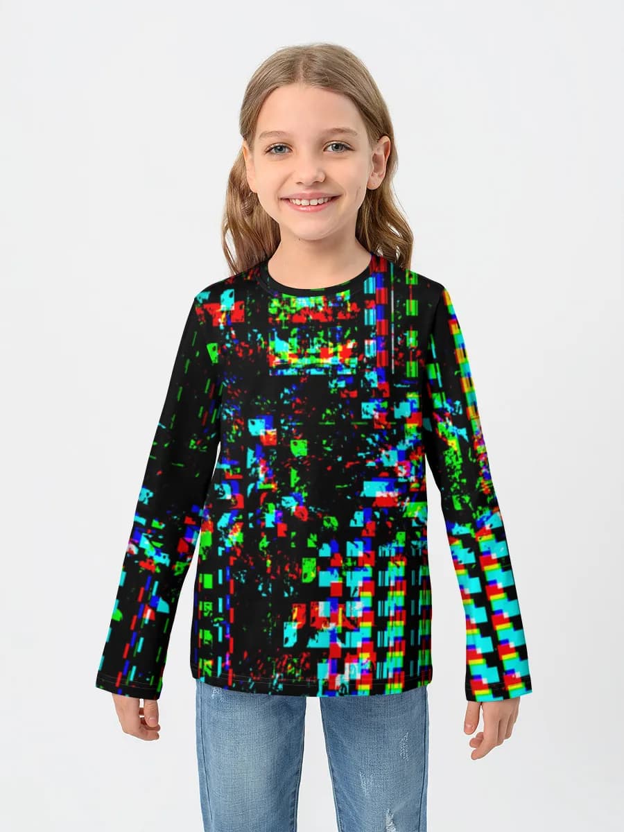 Girls' cotton long sleeve shirt