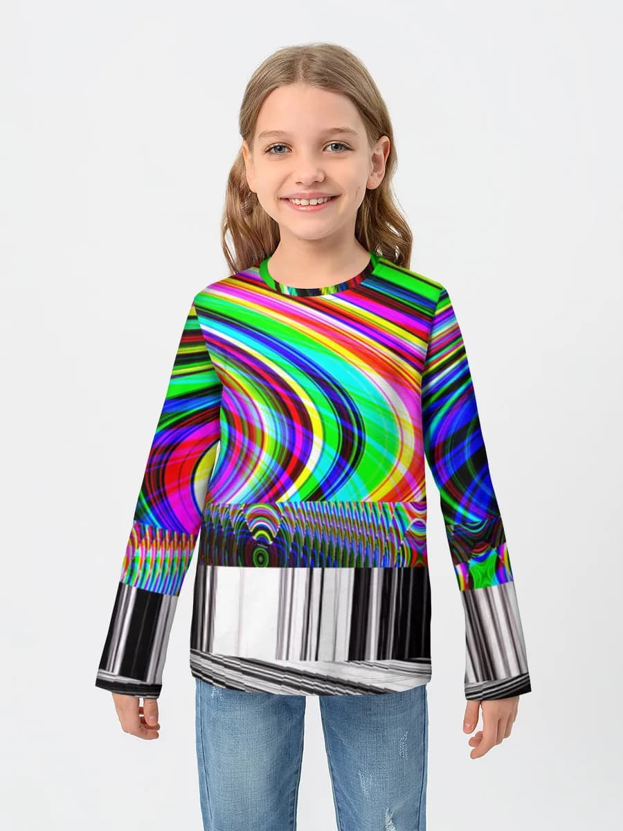 Girls' cotton long sleeve shirt