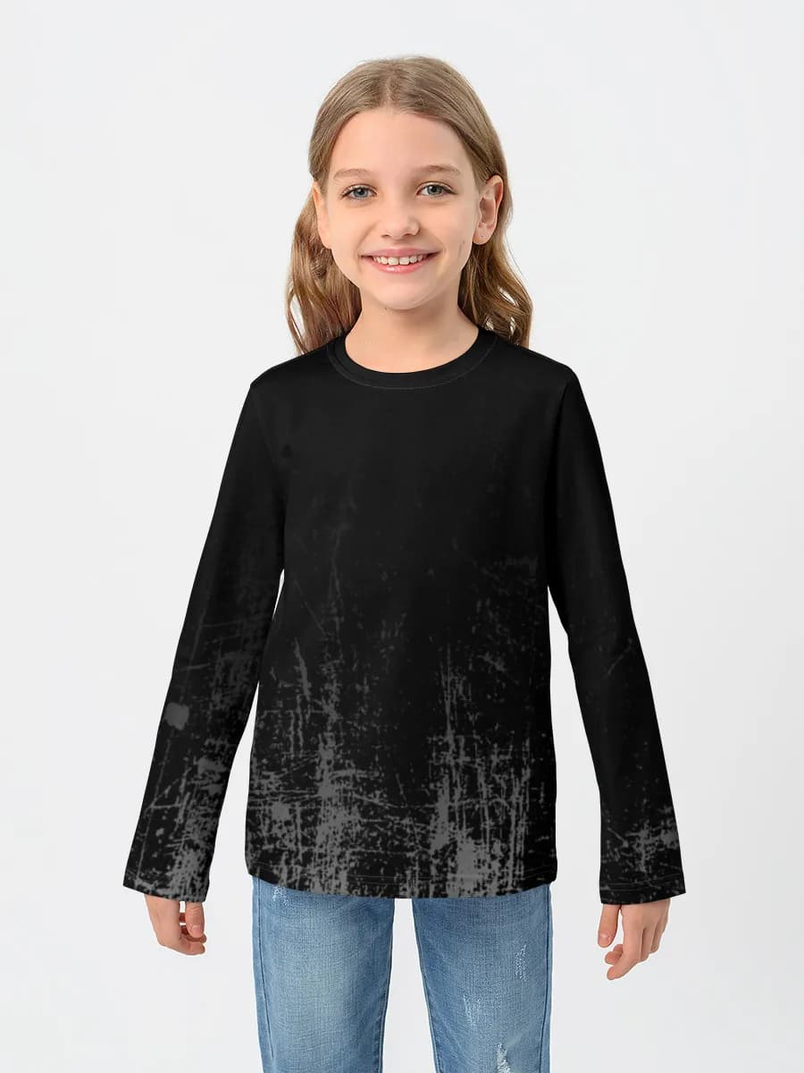 Girls' cotton long sleeve shirt