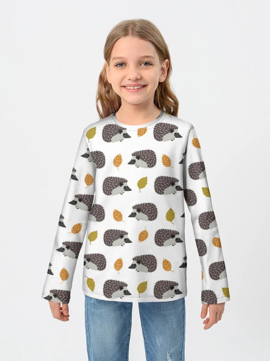 Girls' cotton long sleeve shirt