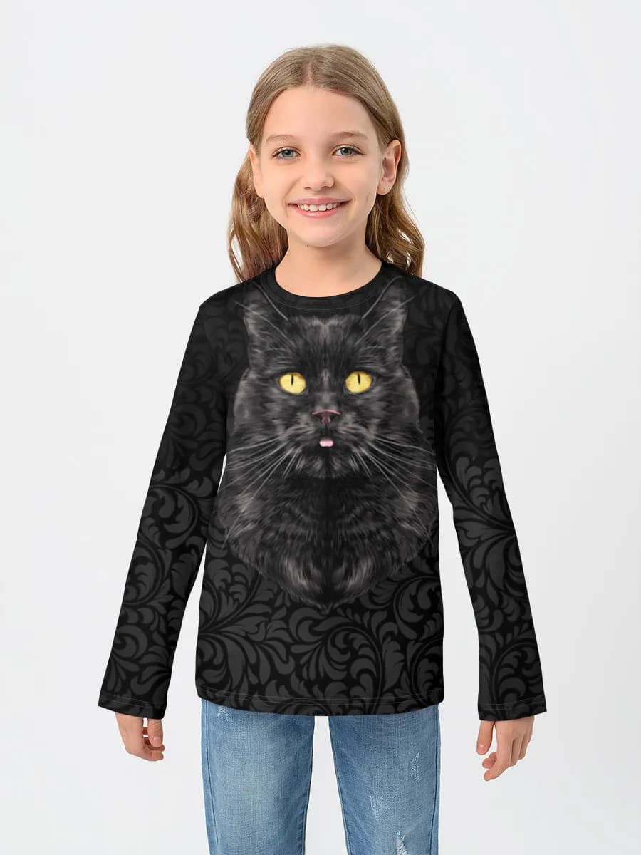 Baumwoll-Langarmshirt Mädchen