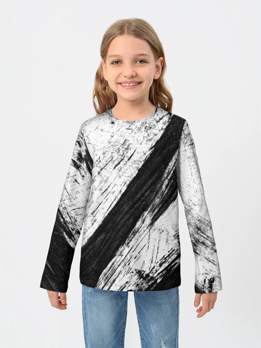 Girls' cotton long sleeve shirt