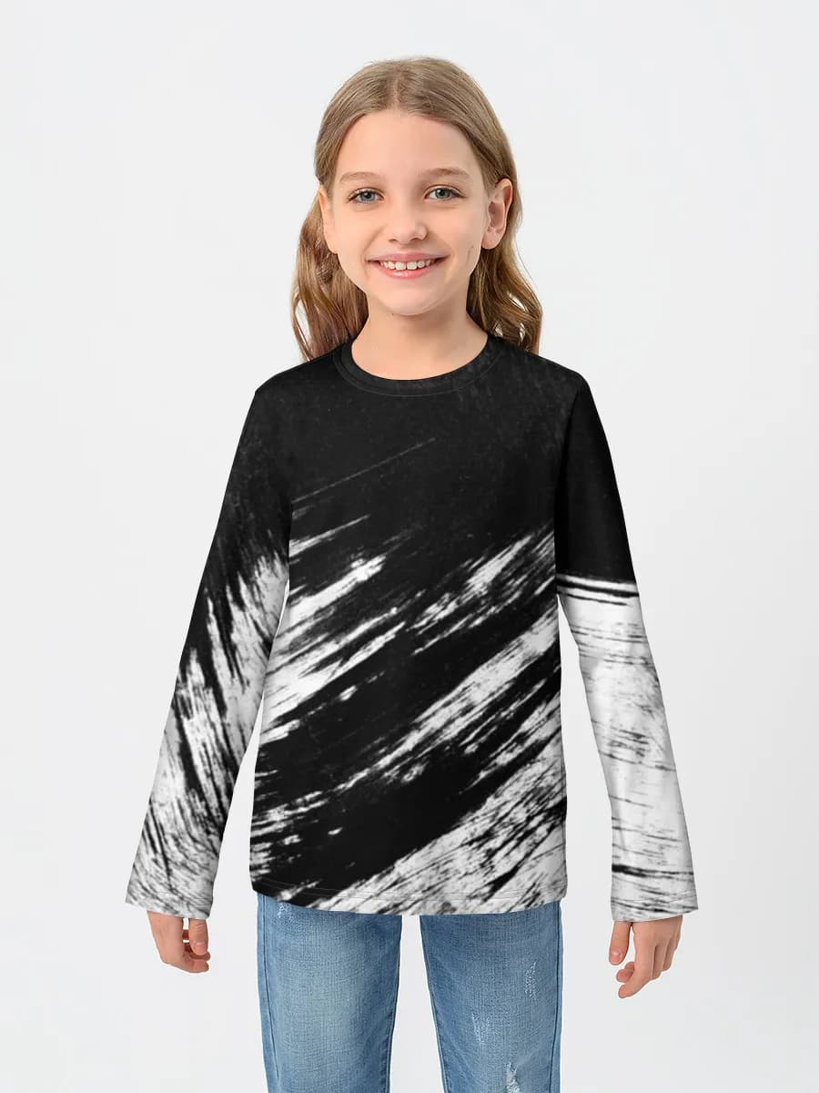 Girls' cotton long sleeve shirt