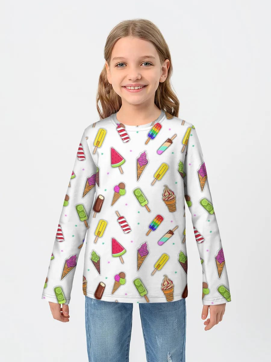Baumwoll-Langarmshirt Mädchen