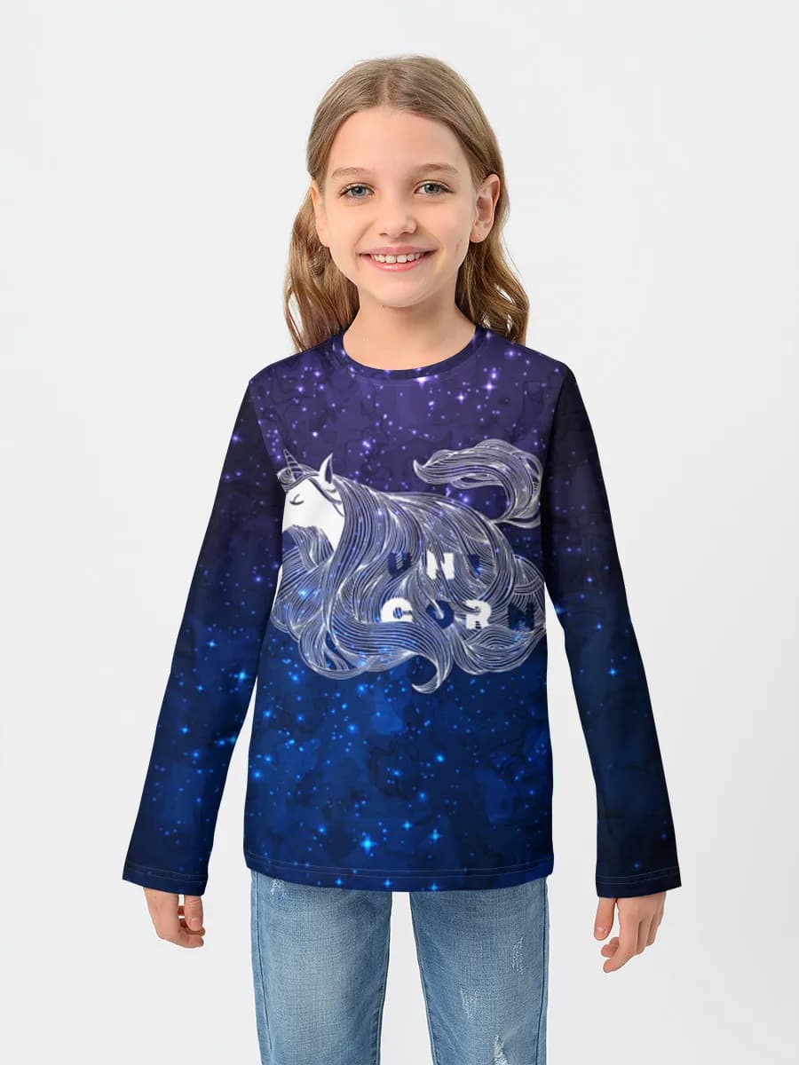Baumwoll-Langarmshirt Mädchen