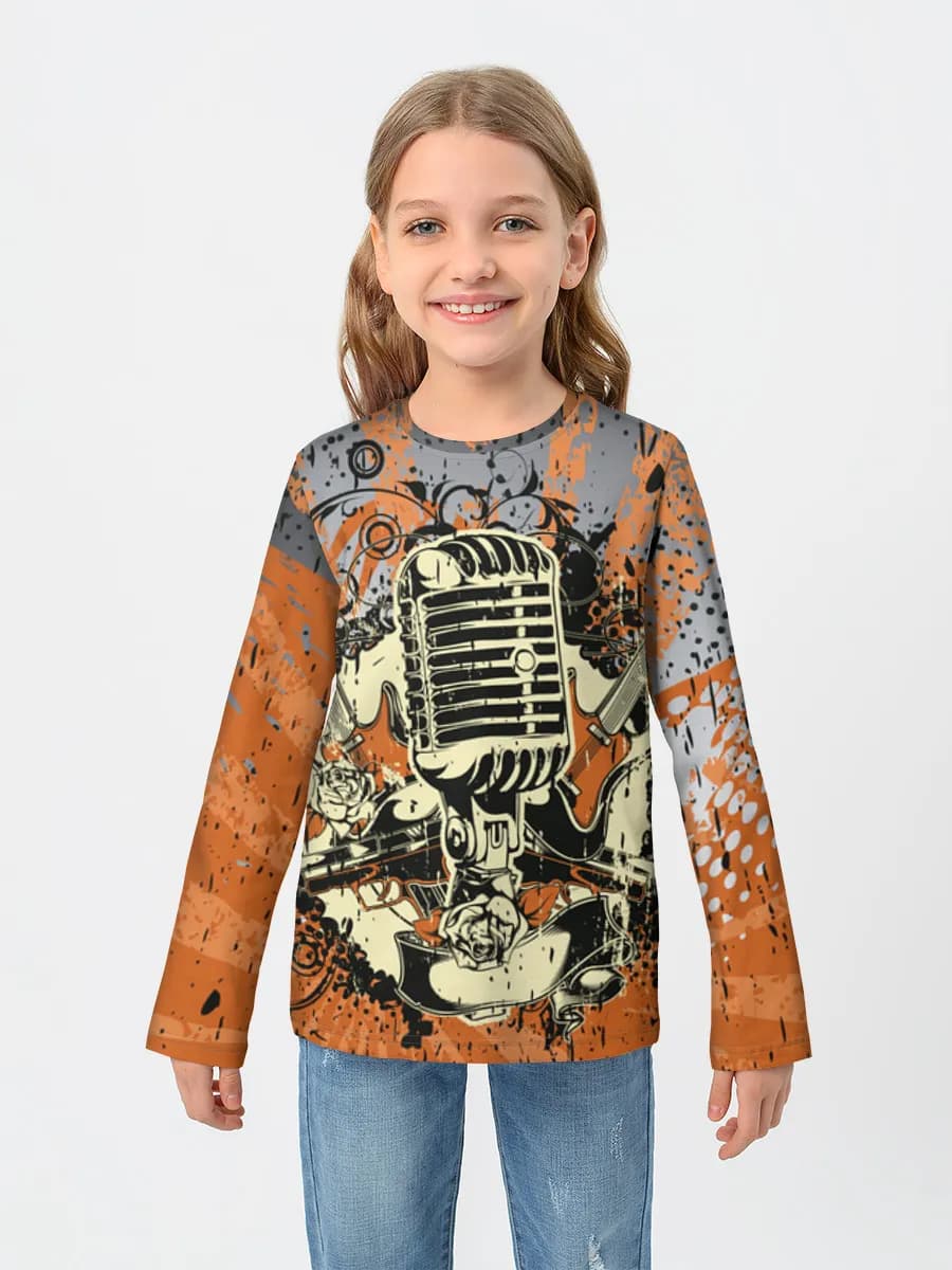 Camiseta Manga Larga de Algodón Niña