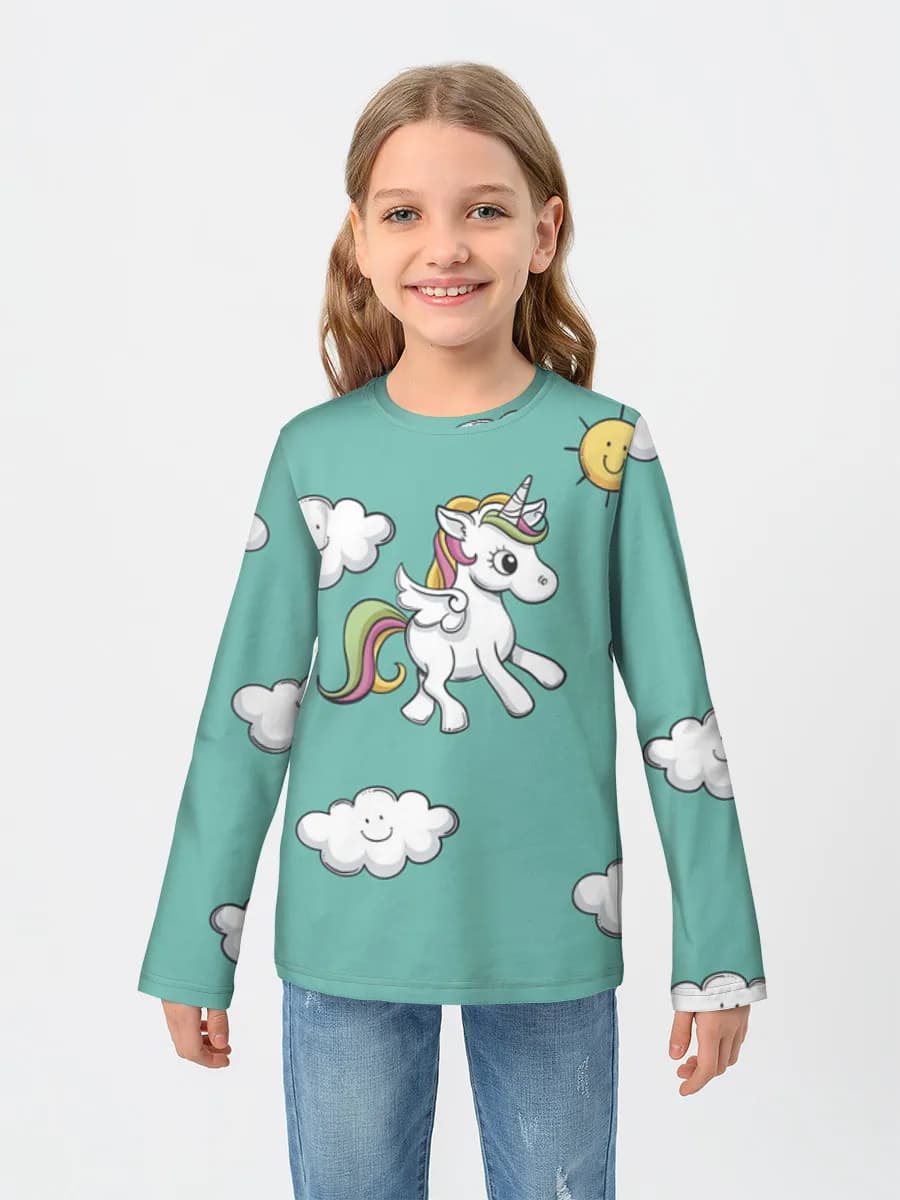 Baumwoll-Langarmshirt Mädchen