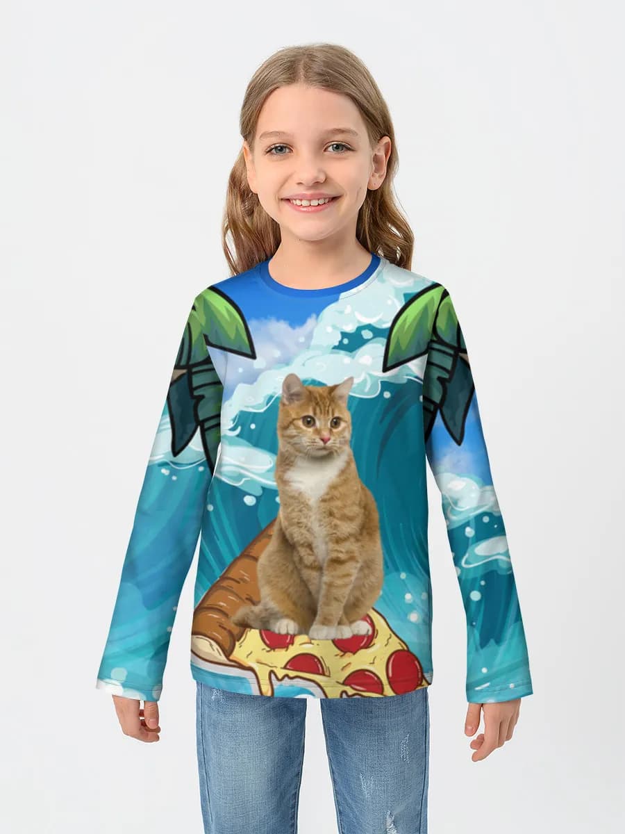 Girls' cotton long sleeve shirt