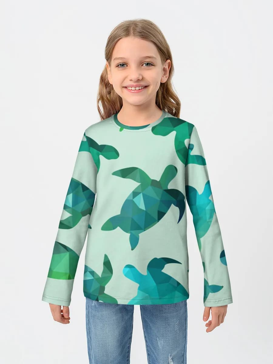 Baumwoll-Langarmshirt Mädchen