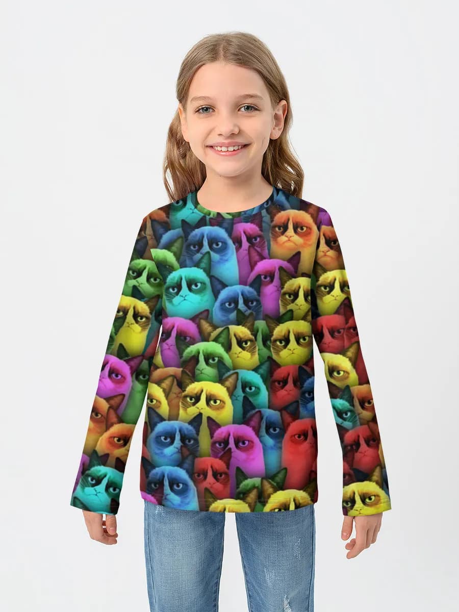 Baumwoll-Langarmshirt Mädchen