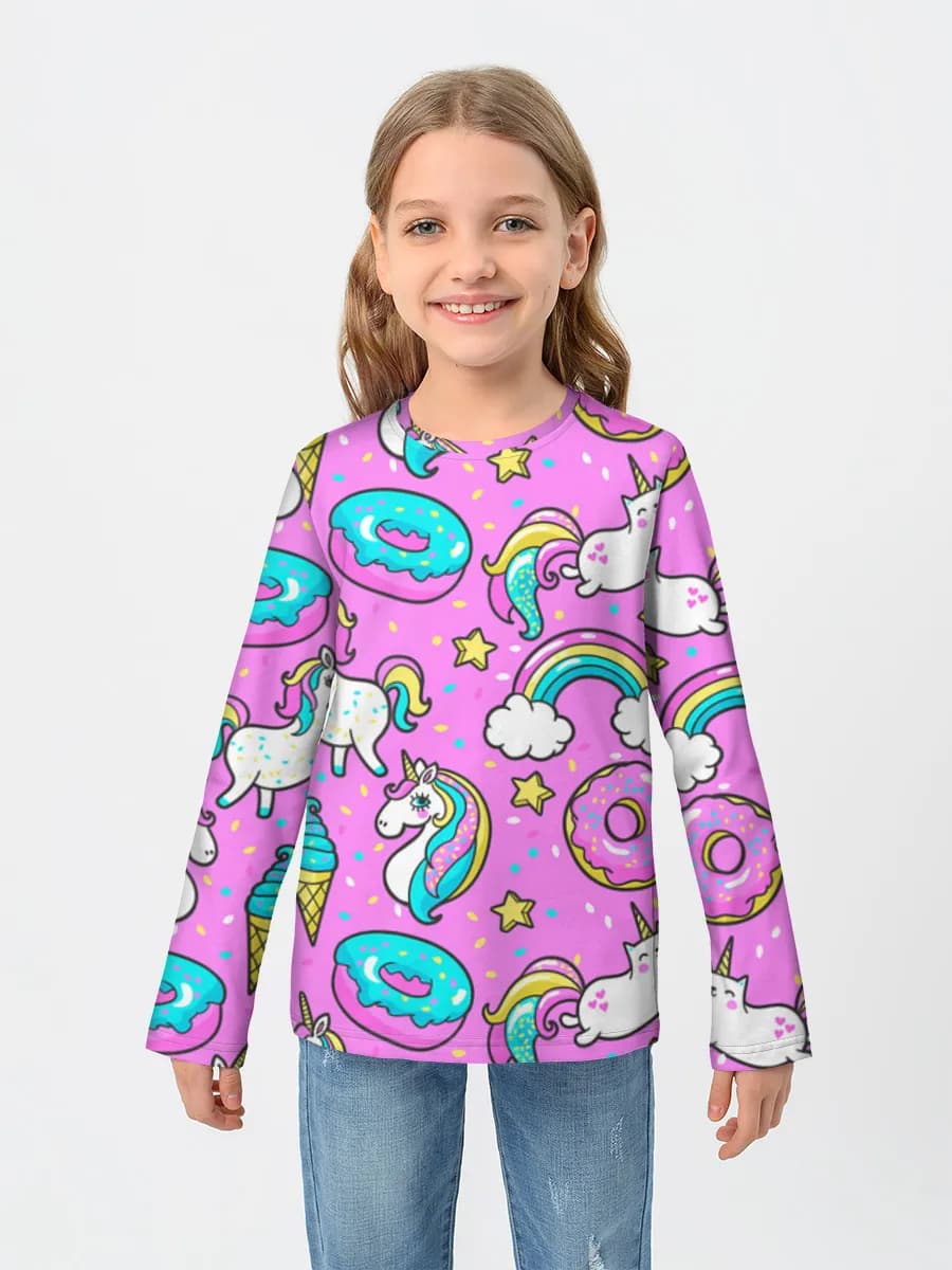 Camiseta Manga Larga de Algodón Niña