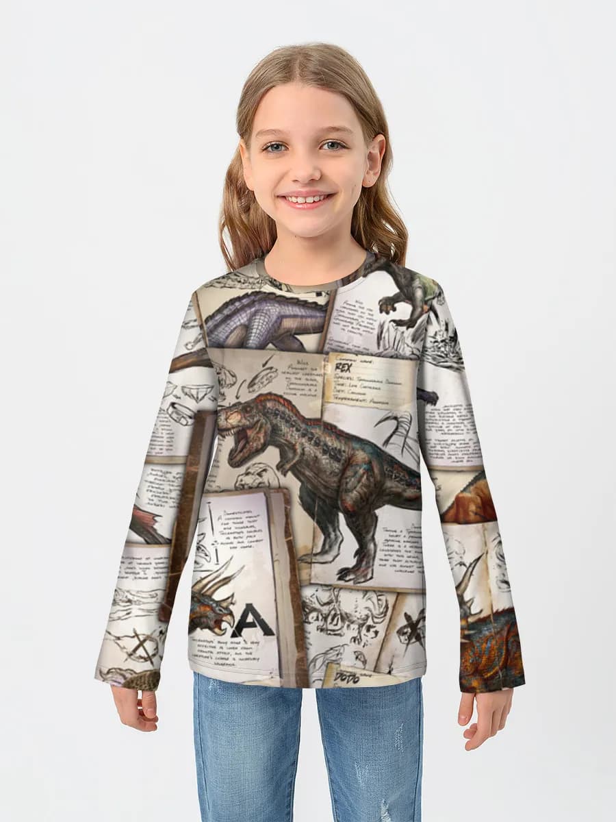 Girls' cotton long sleeve shirt