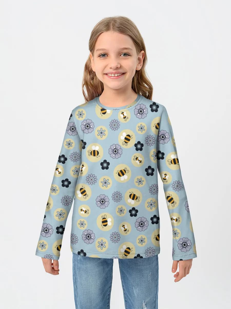 Camiseta Manga Larga de Algodón Niña