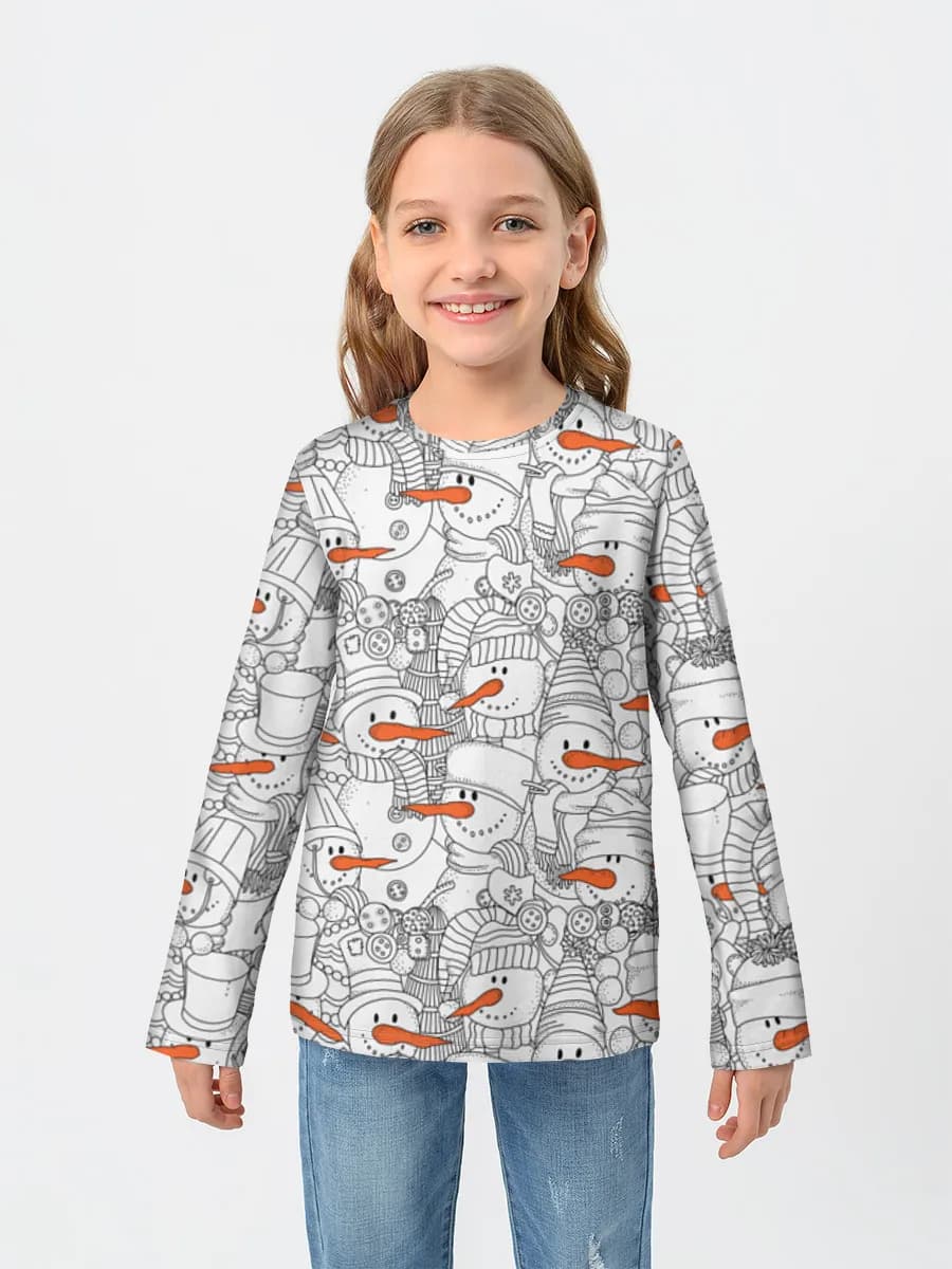 Baumwoll-Langarmshirt Mädchen
