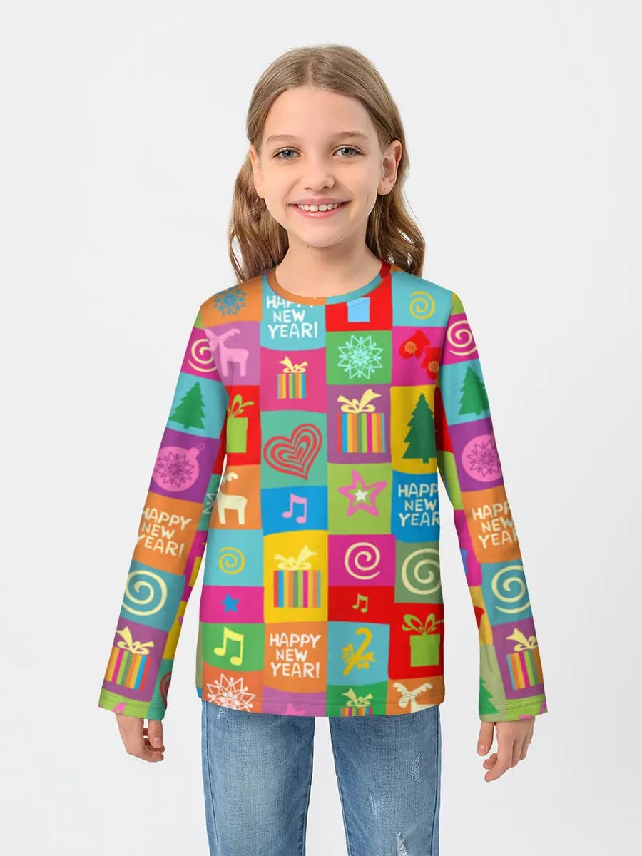 Baumwoll-Langarmshirt Mädchen