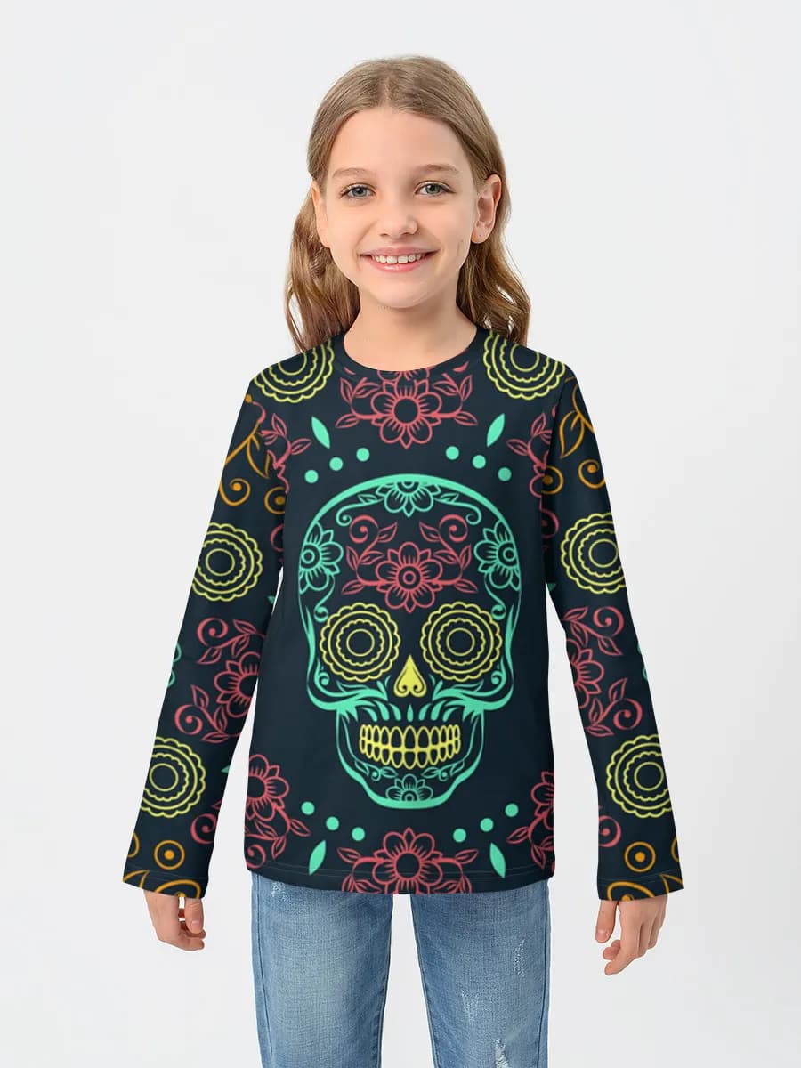 Baumwoll-Langarmshirt Mädchen