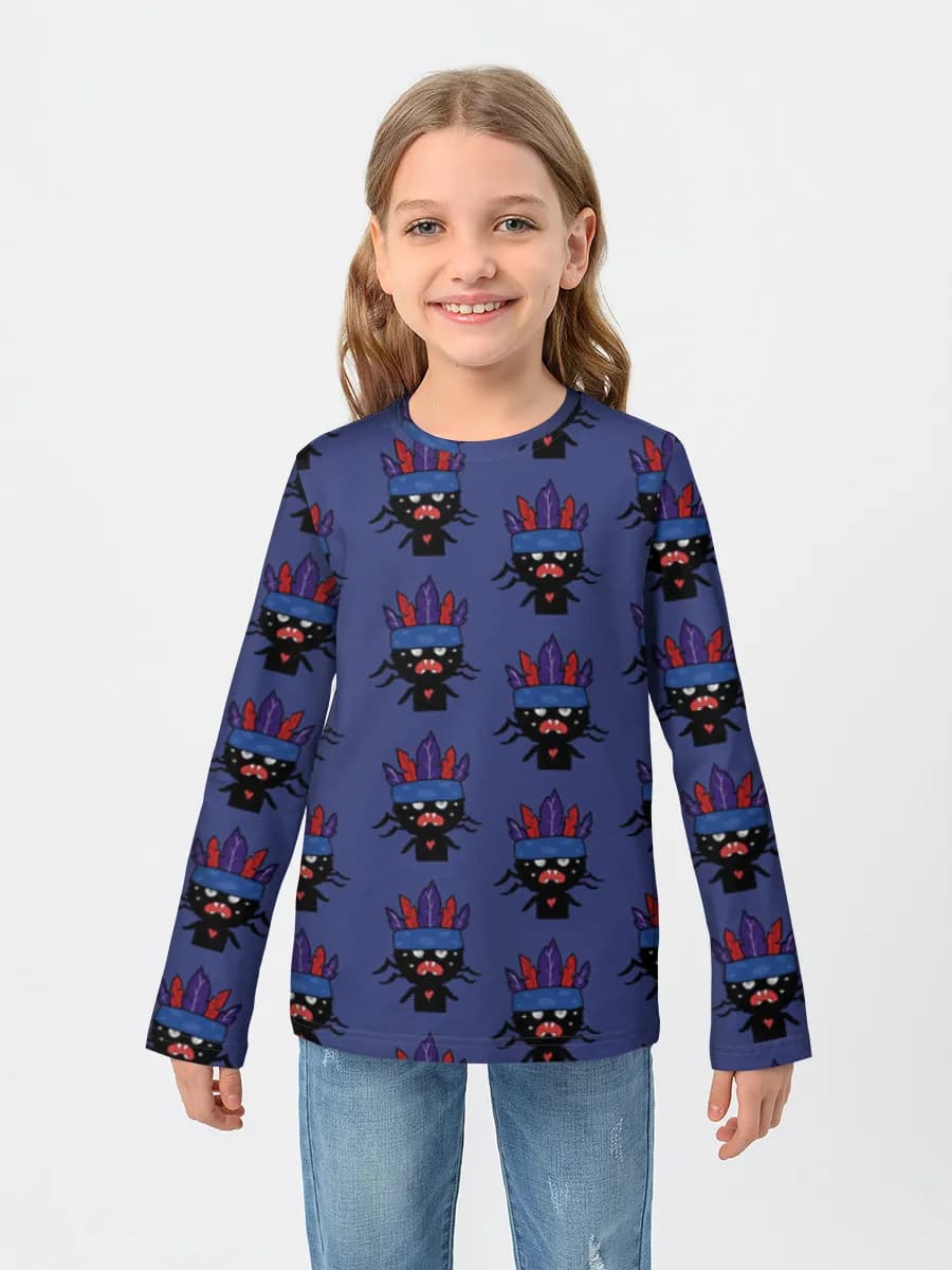Girls' cotton long sleeve shirt