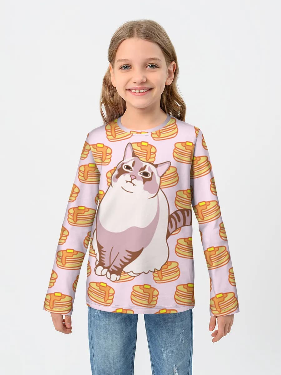 Girls' cotton long sleeve shirt