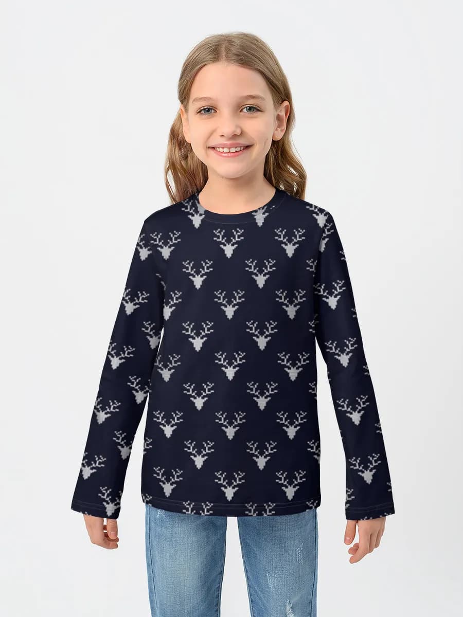Girls' cotton long sleeve shirt