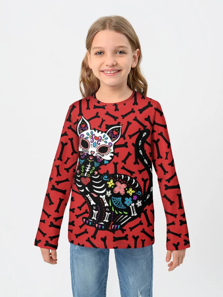 Camiseta Manga Larga de Algodón Niña