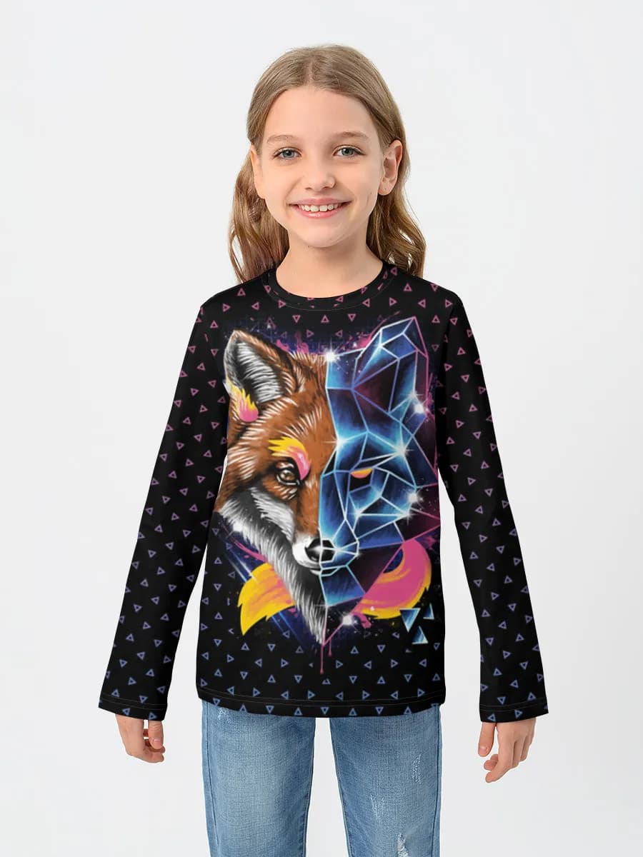 Baumwoll-Langarmshirt Mädchen
