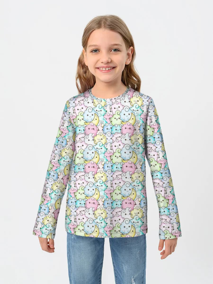 Girls' cotton long sleeve shirt