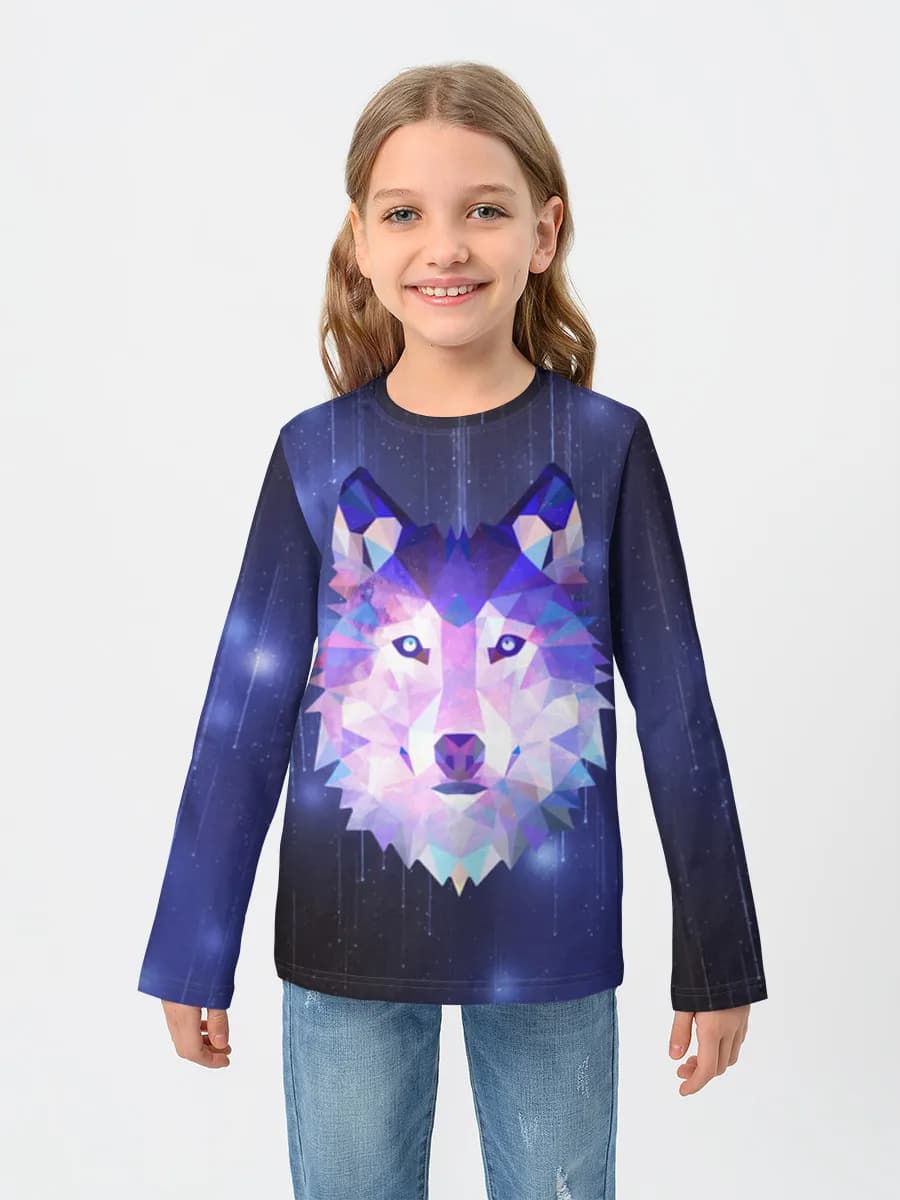Girls' cotton long sleeve shirt
