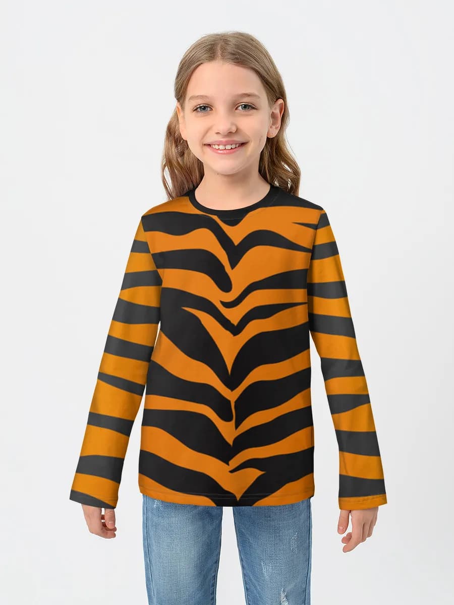 Girls' cotton long sleeve shirt