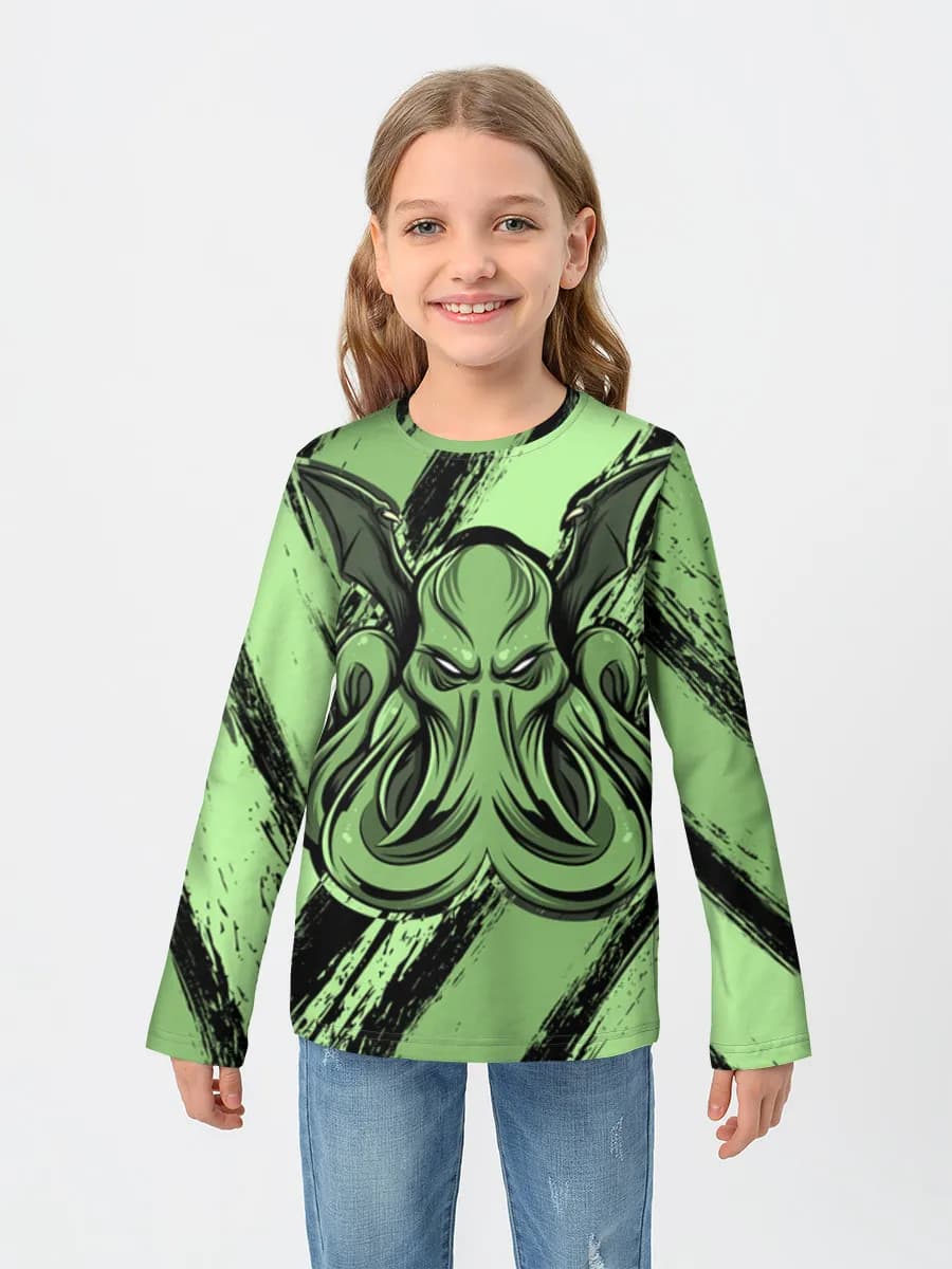 Girls' cotton long sleeve shirt