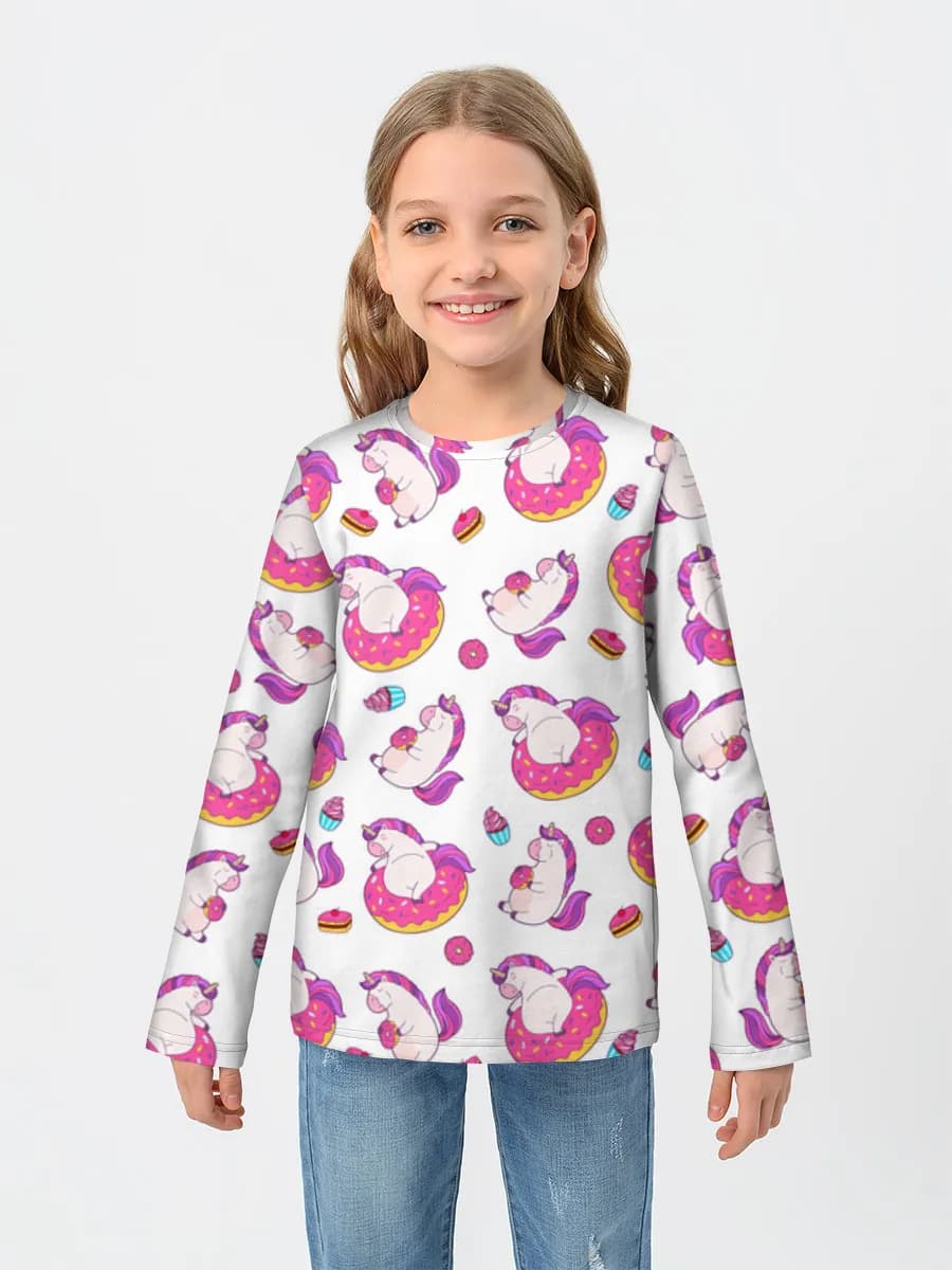 Baumwoll-Langarmshirt Mädchen