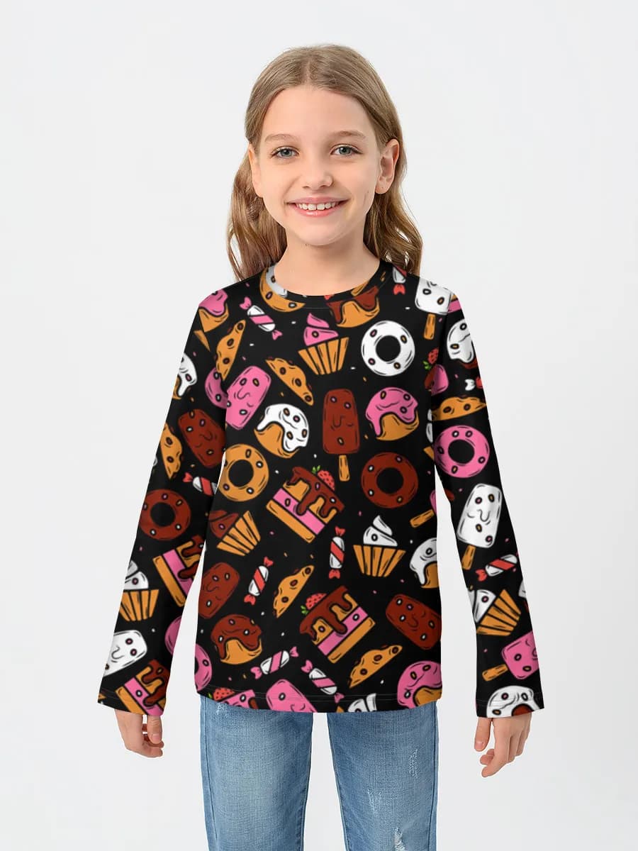 Camiseta Manga Larga de Algodón Niña