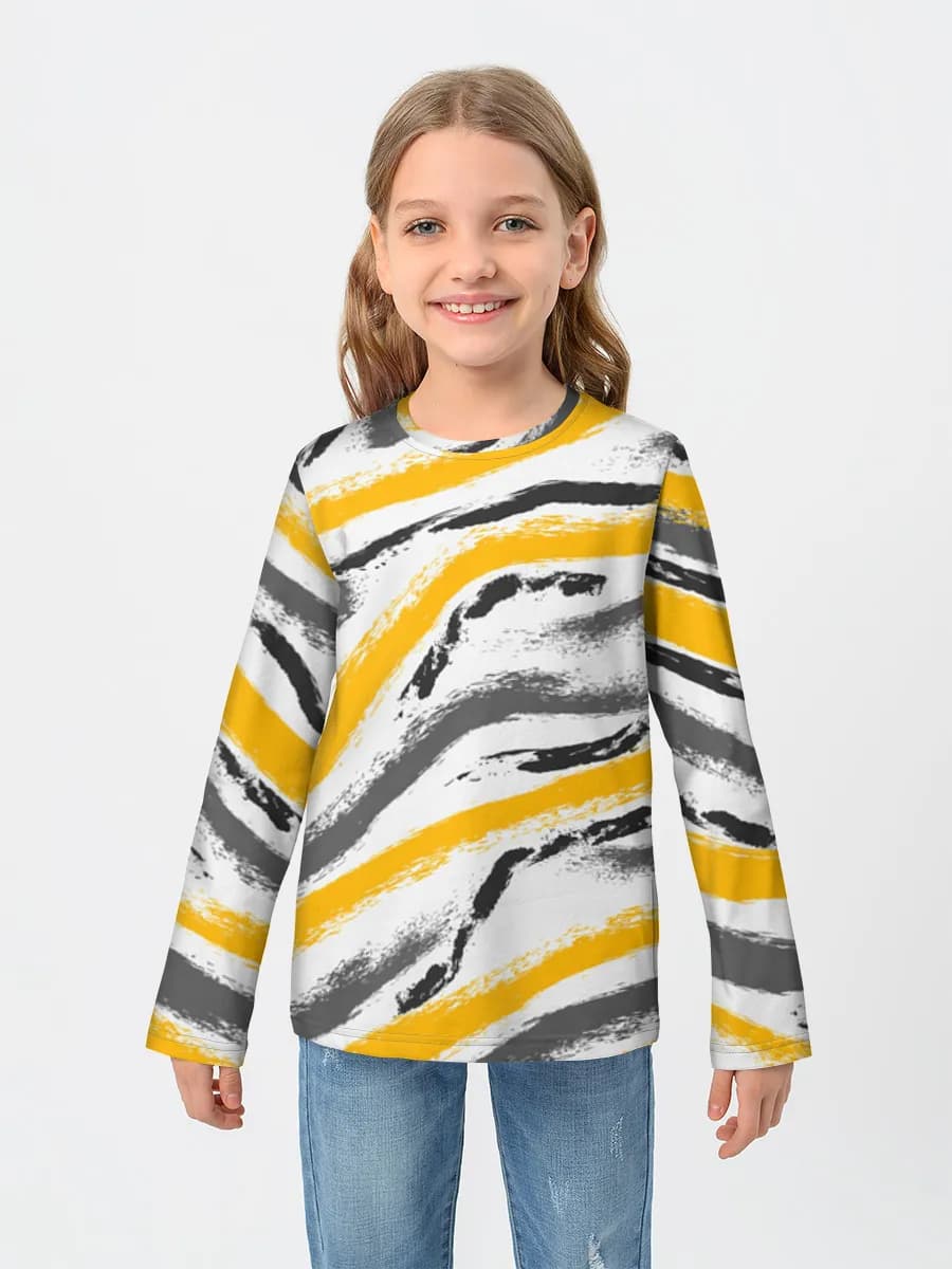 Girls' cotton long sleeve shirt