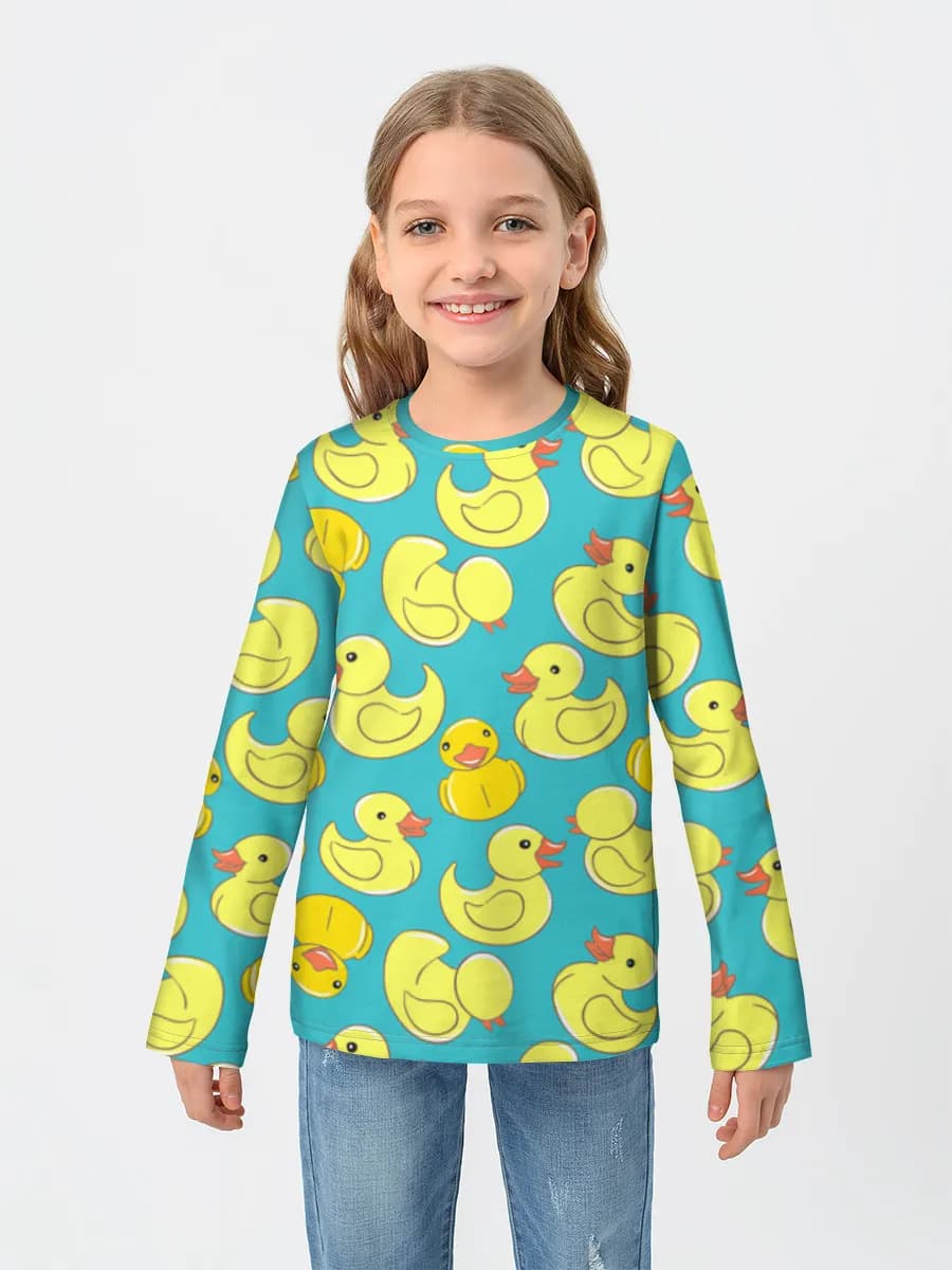 Girls' cotton long sleeve shirt