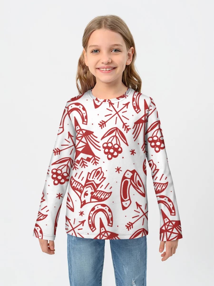 Baumwoll-Langarmshirt Mädchen