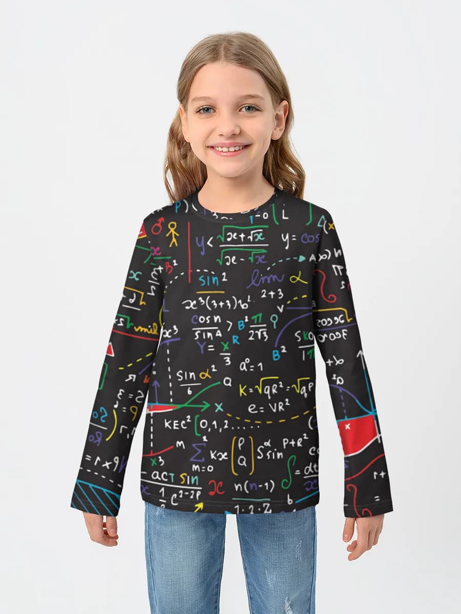 Girls' cotton long sleeve shirt