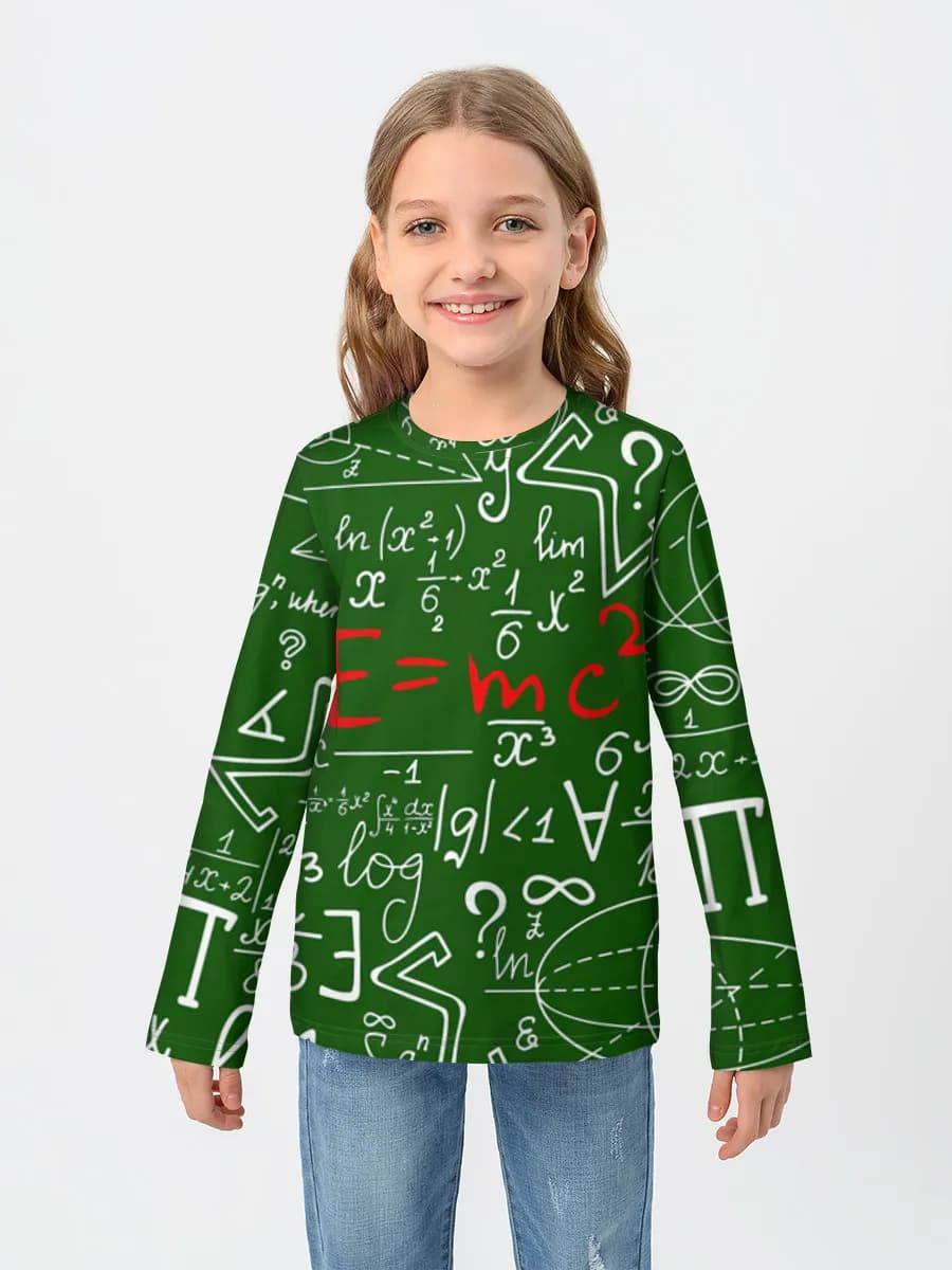 Girls' cotton long sleeve shirt