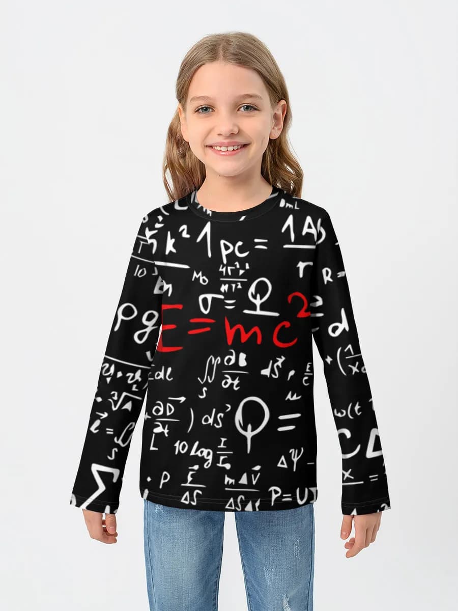 Girls' cotton long sleeve shirt