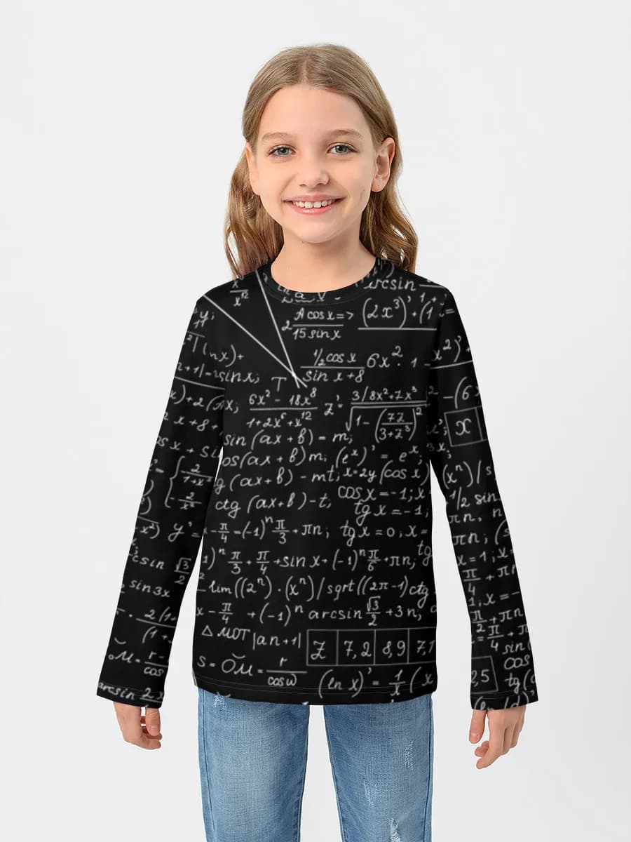 Girls' cotton long sleeve shirt