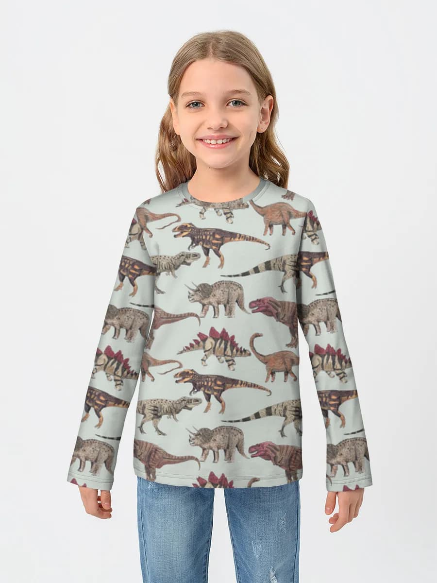 Girls' cotton long sleeve shirt