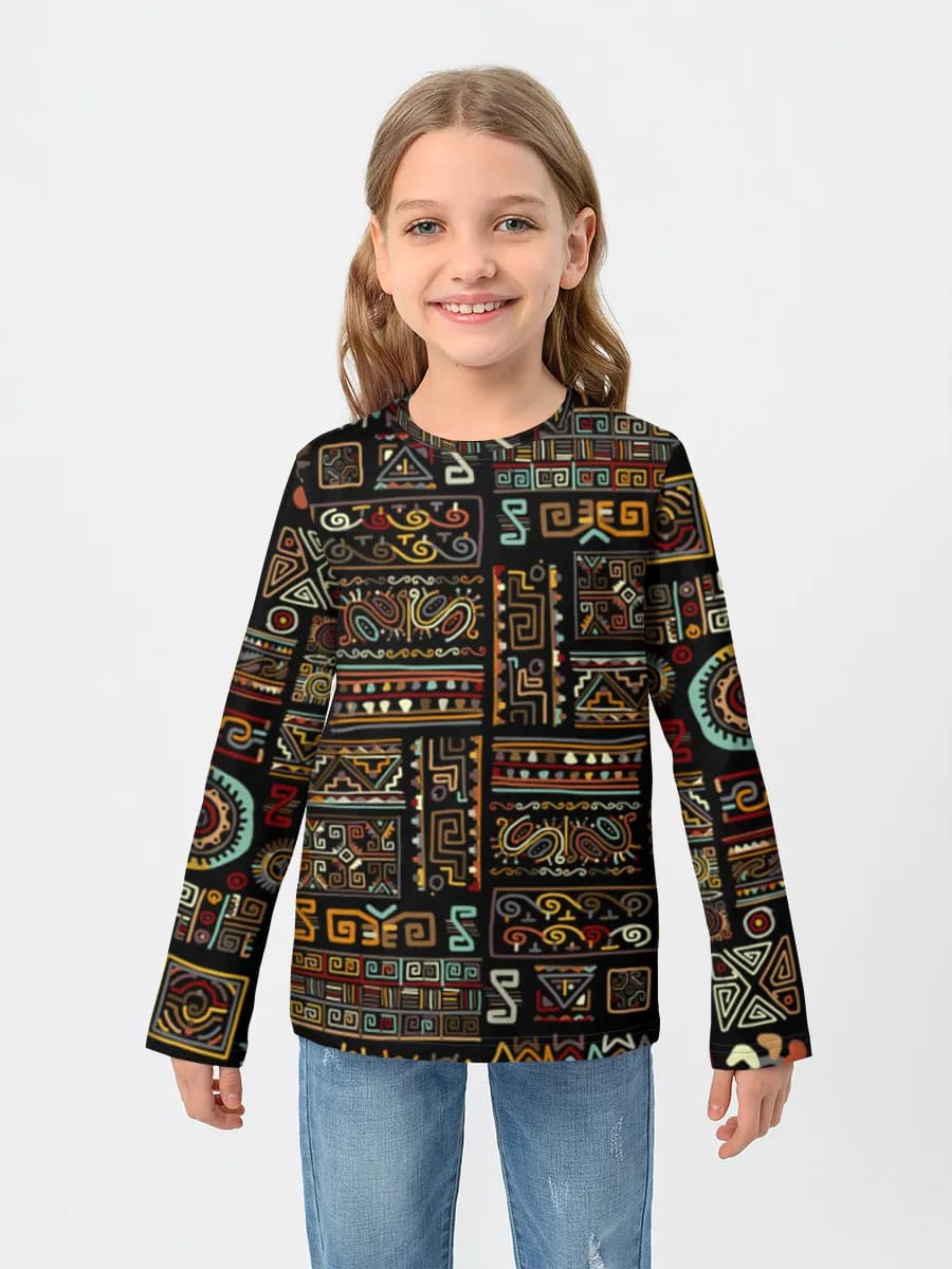 Baumwoll-Langarmshirt Mädchen