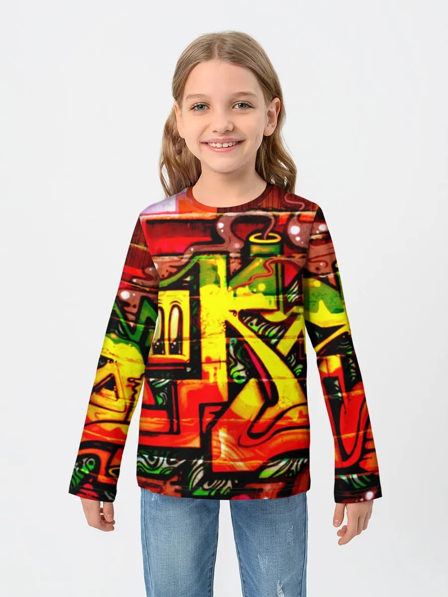 T-shirt manches longues coton fille