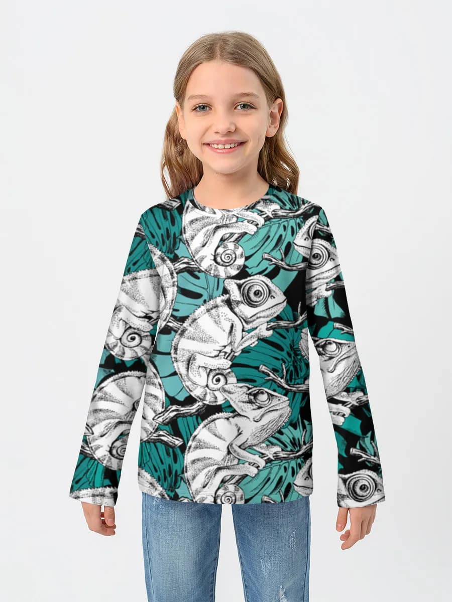Girls' cotton long sleeve shirt