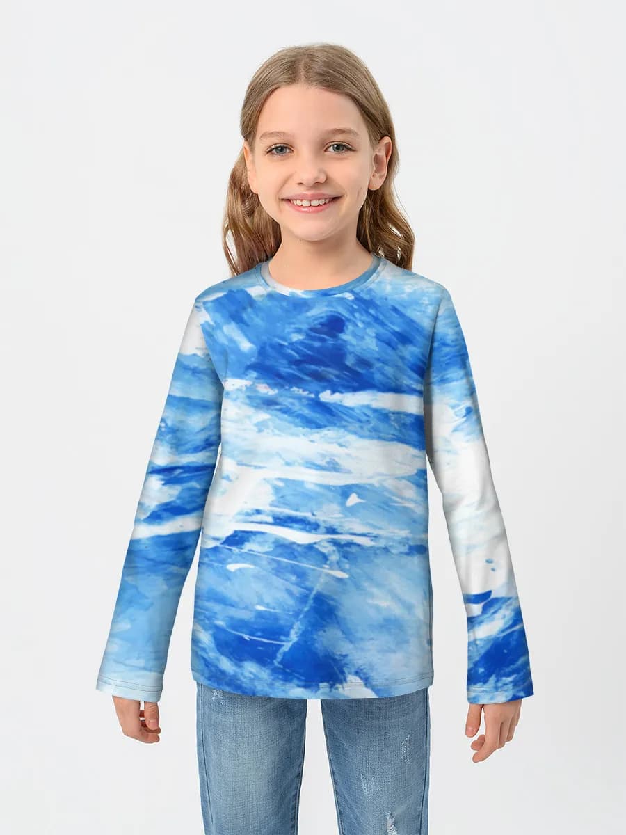 Baumwoll-Langarmshirt Mädchen