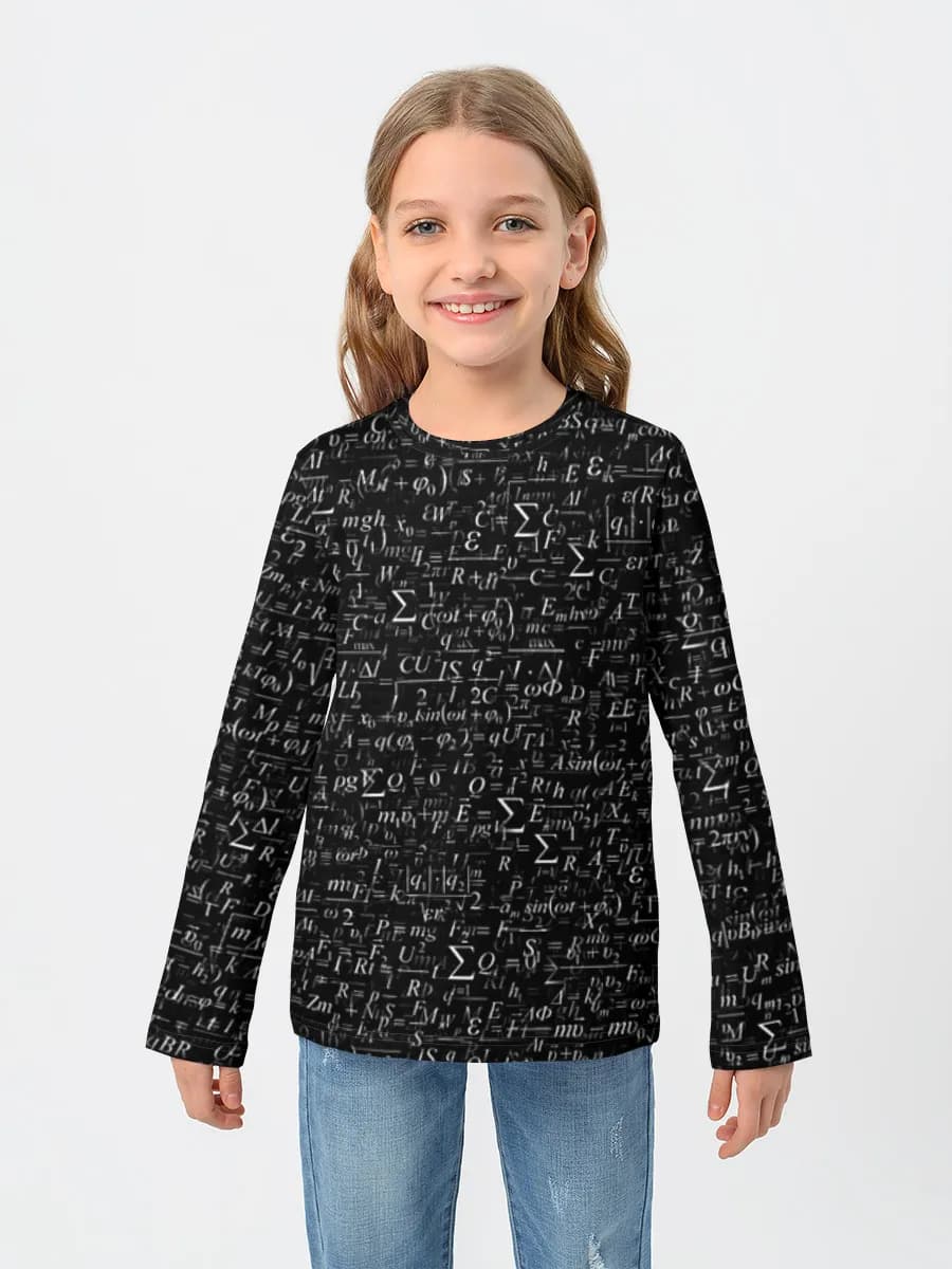 Girls' cotton long sleeve shirt