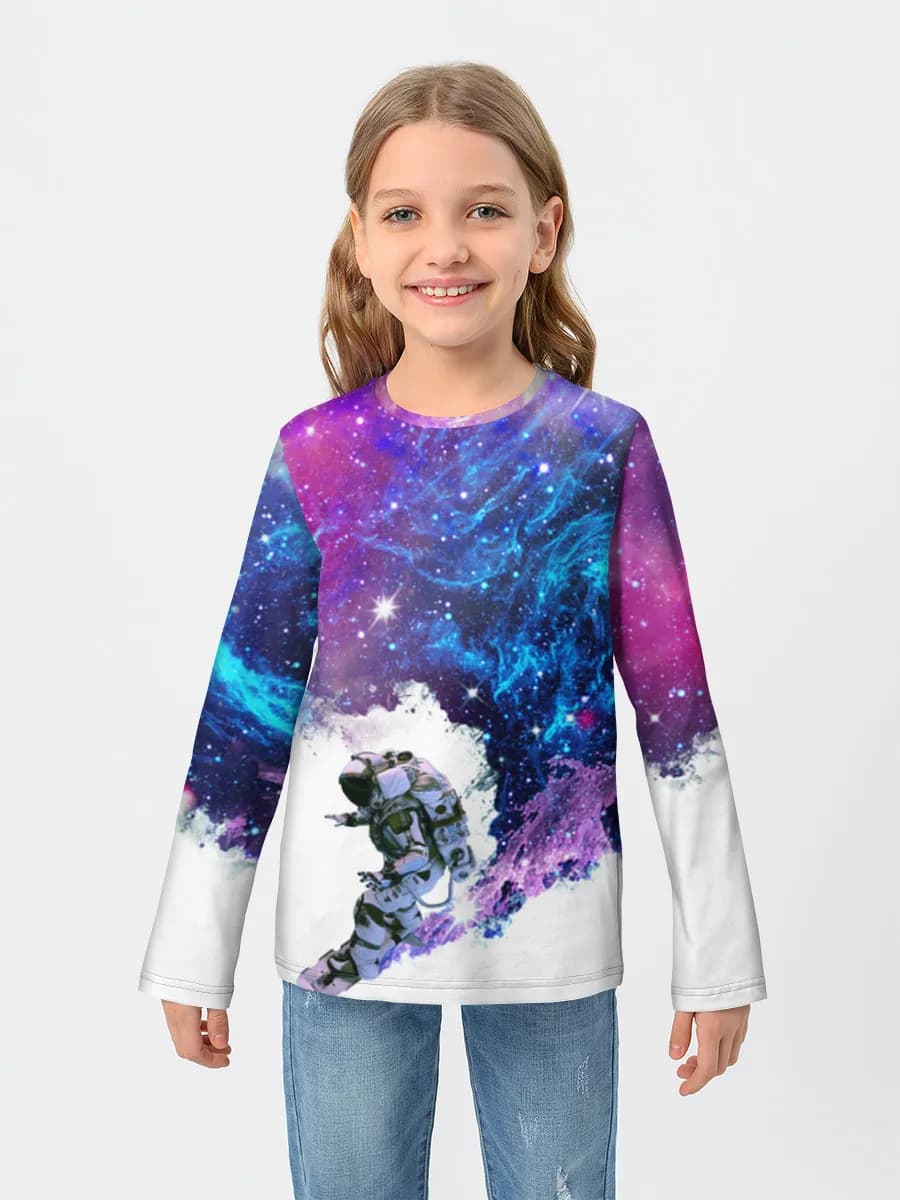 T-shirt manches longues coton fille