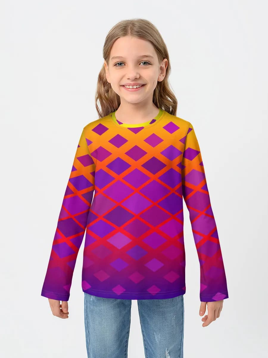 Girls' cotton long sleeve shirt