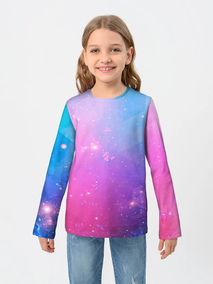 Girls' cotton long sleeve shirt