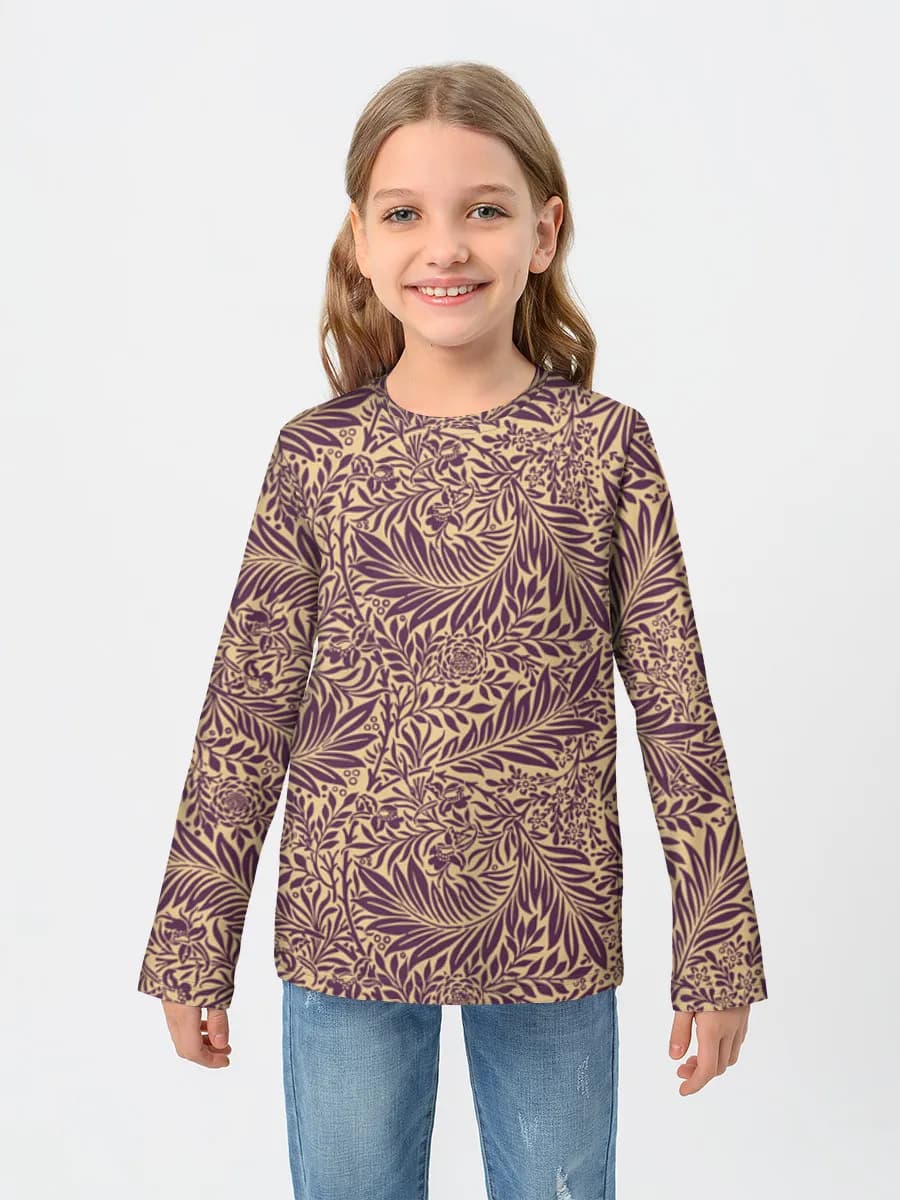 Girls' cotton long sleeve shirt