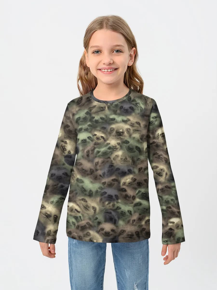 Camiseta Manga Larga de Algodón Niña